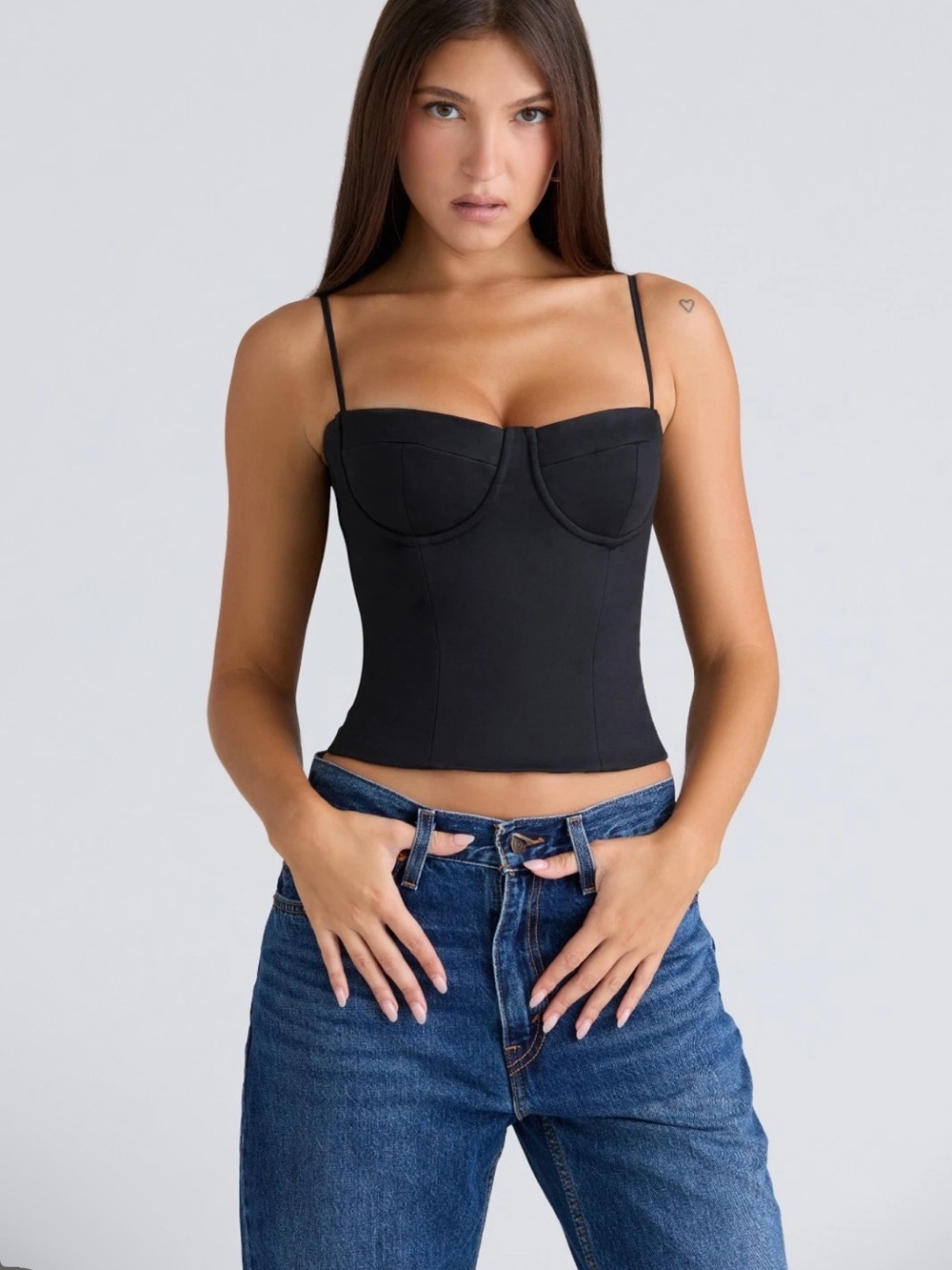 House of CB Samaria top, black